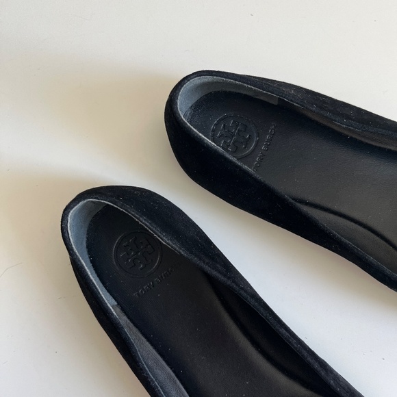 Tory Burch Black Suede Loafers Flats 8.5 - Picture 5 of 10